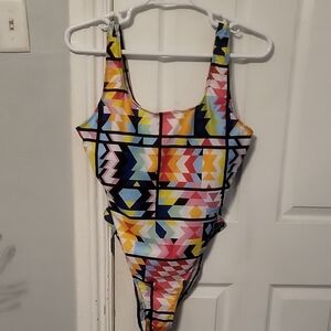 Colorful Geometric One-Piece Swimsuit